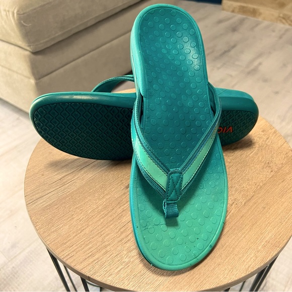 Vionic Shoes - VIONIC Women’sTide II Toe Post Sandal Supportive Ladies Flip Flops size 10 blue